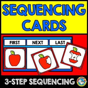 Preview of 3 STEP STORY PICTURE SEQUENCING ACTIVITY KINDERGARTEN SEQUENCE OF EVENT CARDS
