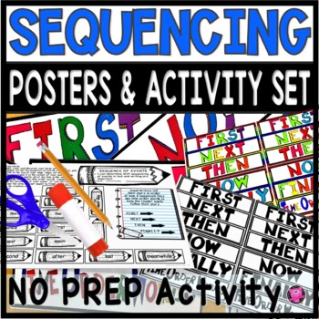 Preview of Sequencing with Time Order Words Posters and Activities Set