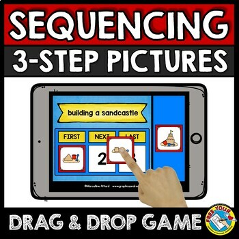Preview of 3 STEP SEQUENCING STORY PICTURE CARD DIGITAL RESOURCE GAME SEQUENCE OF EVENTS