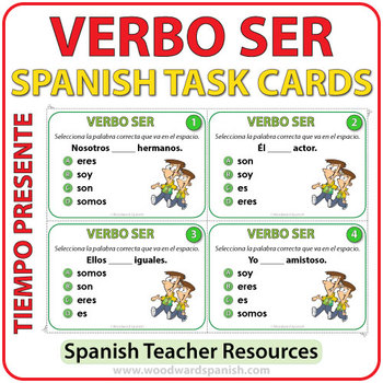 Preview of SER - Present Tense - Spanish Task Cards