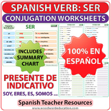 SER - Spanish Verb Conjugation Worksheets - Present Tense