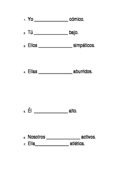 SER gallery walk (any tense) by Basic Spanish with Senorita Nicholas