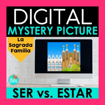 Preview of SER vs ESTAR Digital Mystery Picture | La Sagrada Familia Spanish Pixel Art