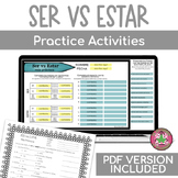 SER vs ESTAR Digital + PRINT Practice Activities