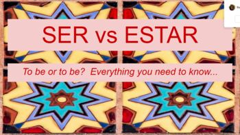Preview of SER y ESTAR: Slideshow, notes, practice examples and fun game