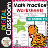 SET 1: Math Practice Worksheets RIT Band 181-190 Google Cl