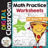 SET 1: Math Practice Worksheets RIT Band 191-200 Google Cl