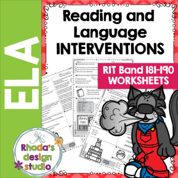 Preview of SET 1: NWEA MAP Prep ELA Reading Practice Worksheets RIT Band 181-190 Testing