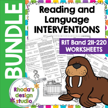 Preview of SET 1: NWEA MAP Prep ELA Reading Practice Worksheets RIT Band 211-220 Spiral