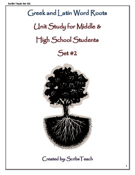 Preview of SET #2: Greek and Latin Roots for Middle and High School Students eBook SAT PREP