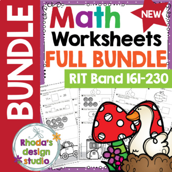 Preview of SET 2: RIT Band 161-230 Worksheets NWEA MAP Prep Math Practice Test Prep