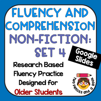Preview of SET 4: Fast Fluency and Comprehension NON-FICTION: for Older Students GOOGLE