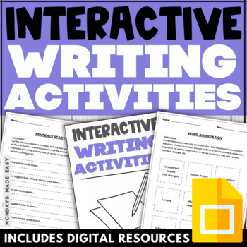 Preview of 50 Creative Writing Prompts - Creative Writing Activities for Narrative Writing