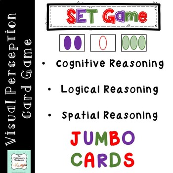 Preview of SET game cards of Visual Perception- JUMBO SIZE