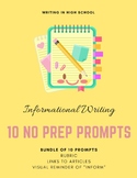 SET of Informational Writing Prompts | Hybrid, In-Person, Virtual