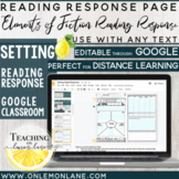 SETTING Element of Fiction Digital Reading Response Readin