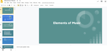 Preview of SEVEN ELEMENTS OF MUSIC SLIDES