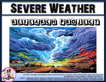 Preview of SEVERE WEATHER AND NATURAL DISASTERS- DIGITAL ONLINE RESEARCH PROJECT