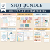 SFBT Bundle worksheets and more, solution focused therapy,