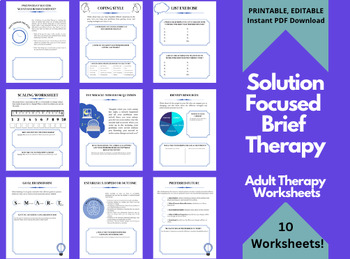 SFBT Worksheets; Solution Focused Brief therapy worksheets, teens and ...