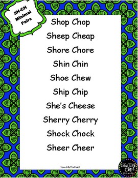 Preview of SH CH Minimal Pairs