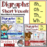SH CH TH WH DIGRAPHS & SHORT VOWELS RTI Word Work DIGITAL 