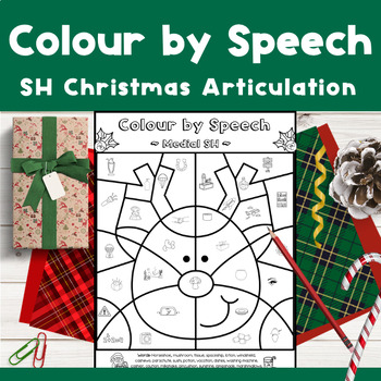 Preview of SH Christmas Articulation - Colour by Speech