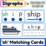 SH Digraph Matching Activity Cards - Kindergarten, First Grade
