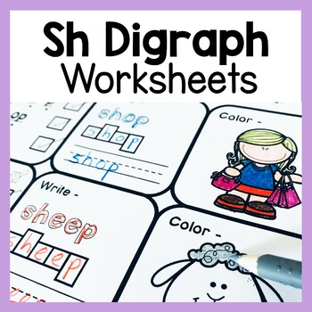 Preview of SH Digraph Worksheets - Consonant Digraphs Worksheets