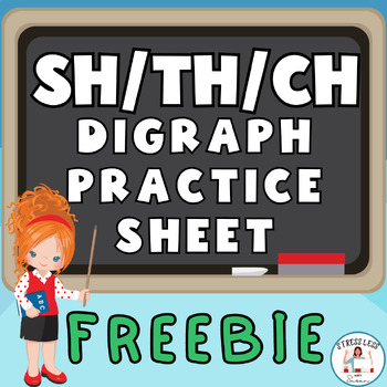 Preview of SH/TH/CH Digraphs Worksheet Freebie Printable