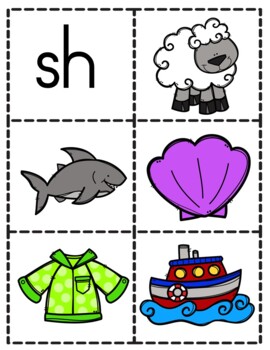 Preview of Digraph Pocket Chart Sort- SH, WH, CH, TH