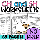 SH and CH Worksheets: Word and Picture Sorts, Cloze, I spy
