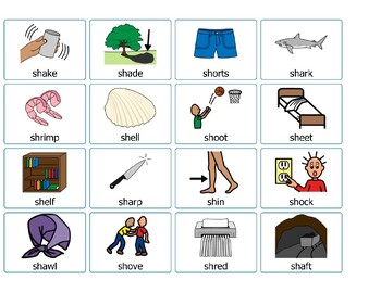 SH articulation cards by Speech-Language Pathology Resources | TpT