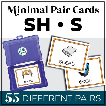 Preview of SH vs. S Minimal Pairs Flashcards for Speech Therapy