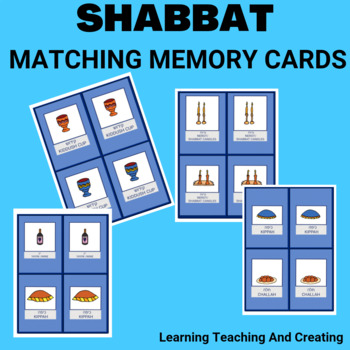 Preview of SHABBAT MATCHING MEMORY CARDS