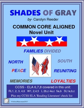 Preview of SHADES OF GRAY Novel Study Unit: Common Core Aligned