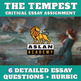 SHAKESPEARE - THE TEMPEST — CRITICAL ESSAY ASSIGNMENT