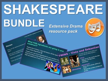 Preview of Shakespeare DRAMA Bundle: Romeo & Juliet, Macbeth and Twelfth Night
