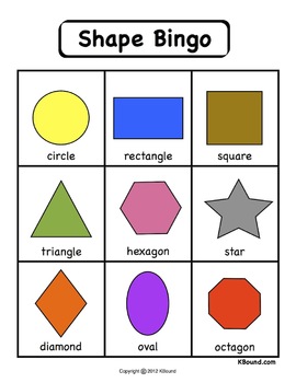 SHAPE Bingo and Matching Game! A funsical way to review and identify ...