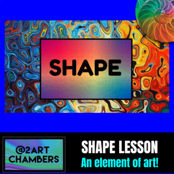 Preview of SHAPE LEARNING ROOM with geometric and organic shape lesson!