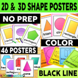 SHAPE POSTERS - 2D & 3D  COLOR AND BLACKLINE
