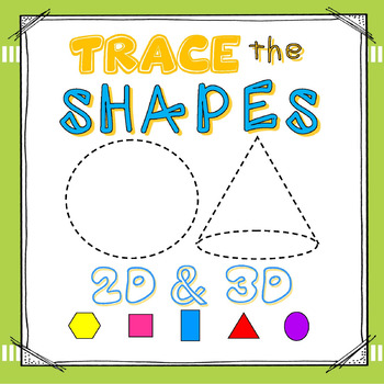 Preview of SHAPES:  2D & 3D Write & Wipe Tracing Cards (24 Shapes / 6 Differentiated Sets)