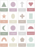 SHAPES FLASHCARDS AND MATCHING POSTERS BUNDLE