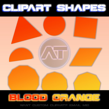 Preview of SHAPES GALORE - Geometry Clipart Pack - BLOOD ORANGE | By AlgoThink