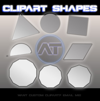 Preview of SHAPES GALORE - Geometry Clipart Pack - GRAY | By AlgoThink