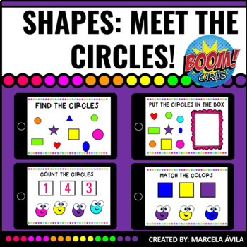 Preview of Circle Shapes Boom Cards™ Distance Learning Math