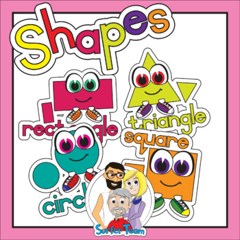 Preview of SHAPES - Posters (up to A3) and clip art with labels (PNG)