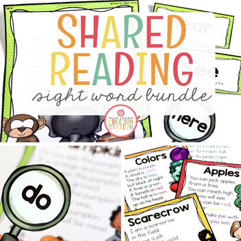 Preview of SHARED READING MEGA-BUNDLE | SIGHT WORD POEMS | KINDERGARTEN AND FIRST GRADE