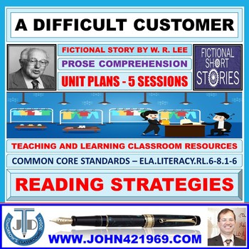 Preview of A DIFFICULT CUSTOMER - STORY COMPREHENSION - UNIT PLANS AND RESOURCES