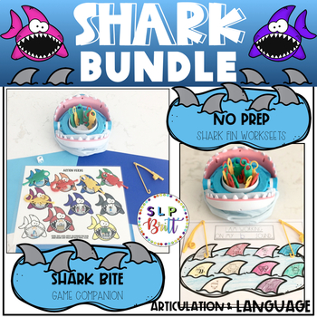 Preview of SHARK BUNDLE (ARTICULATION & LANGUAGE) SHARK BITE GAME (SPEECH THERAPY)